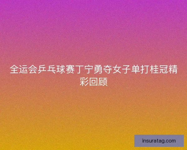 全运会乒乓球赛丁宁勇夺女子单打桂冠精彩回顾